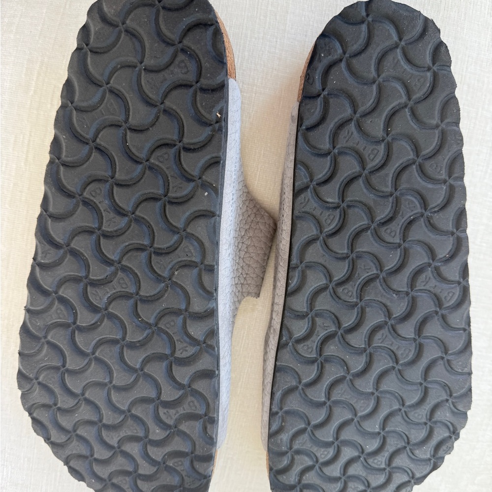 Birkenstock Arizona Desert Slide Whale Gray Nubuck Size 42 9-9.5 Great Condition - Picture 3 of 13